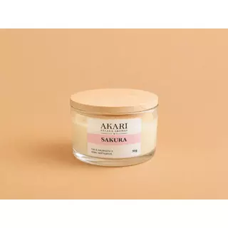 Sakura — Vela em vidro · 90 g