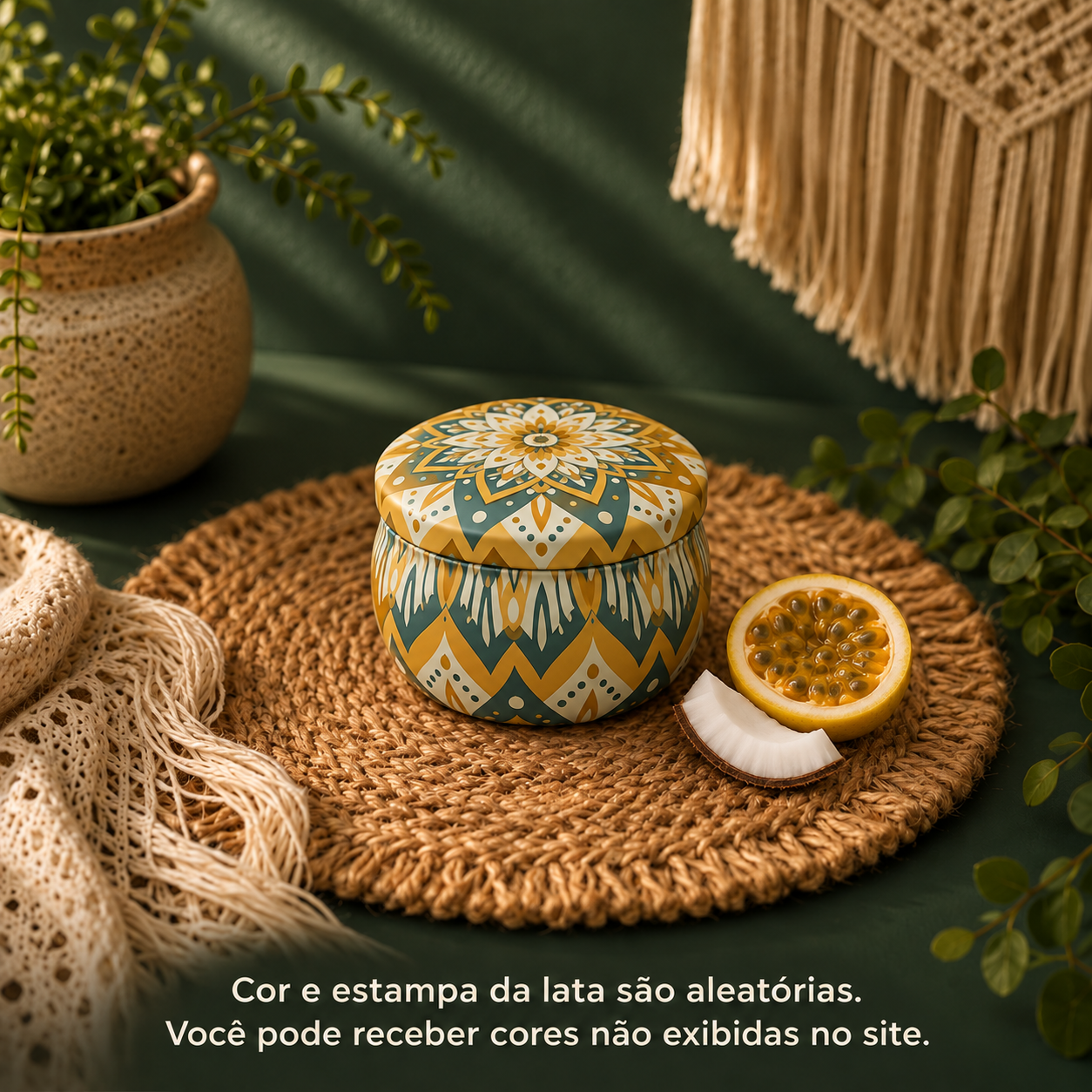 Coco e Maracujá — Lata decorativa · 90 g